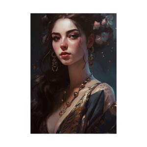 Woman Portrait with Jeweled Tiara Poster