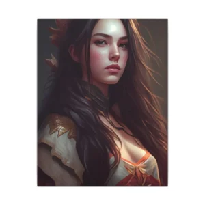 Woman with Golden Spiked Crown Canvas Print