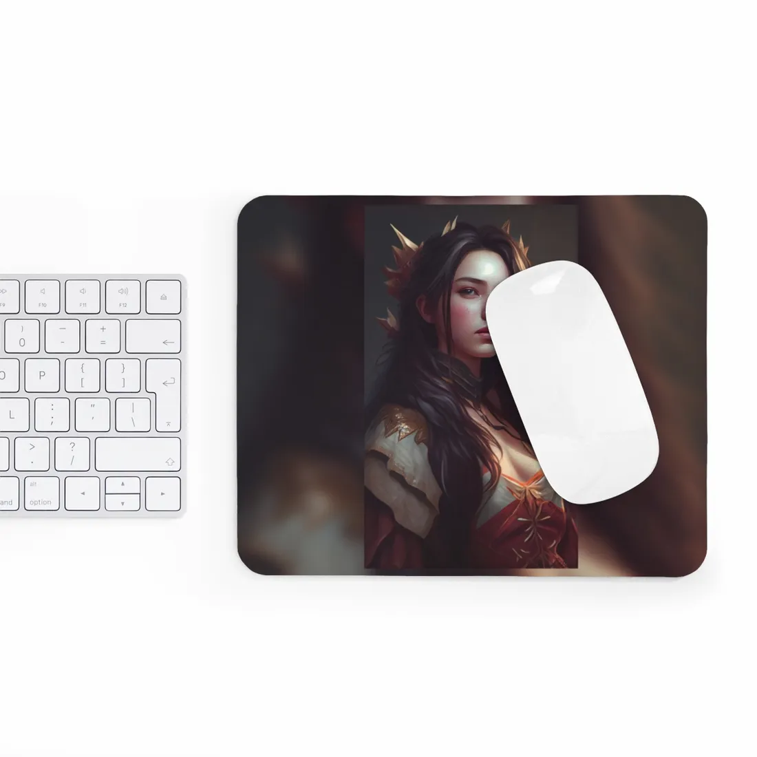 Astonishing Female Portrait: Brown Hair - Mouse Pad