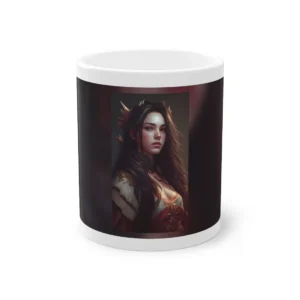 Woman with Golden Spiked Crown Mug