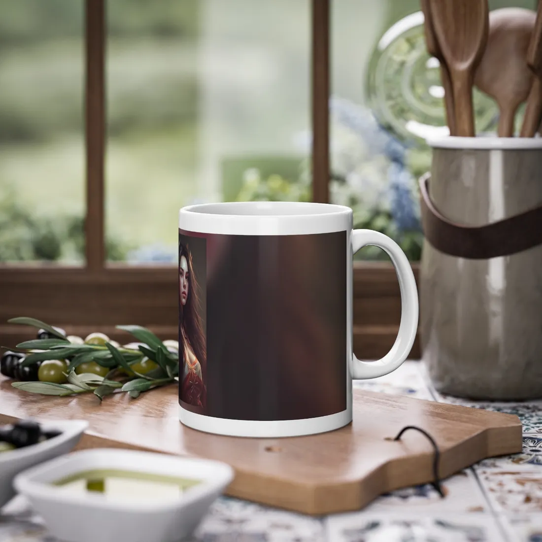 Astonishing Female Portrait: Brown Hair - Mug