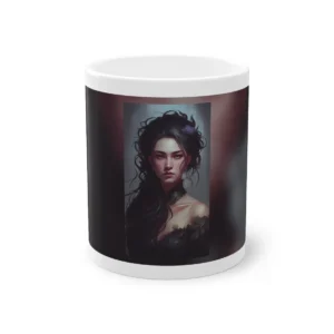 Woman with Violet Blossom Mug