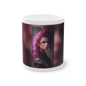 Woman with Pink Hair Mug