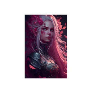 Crimson Leaf Warrior Metal Poster