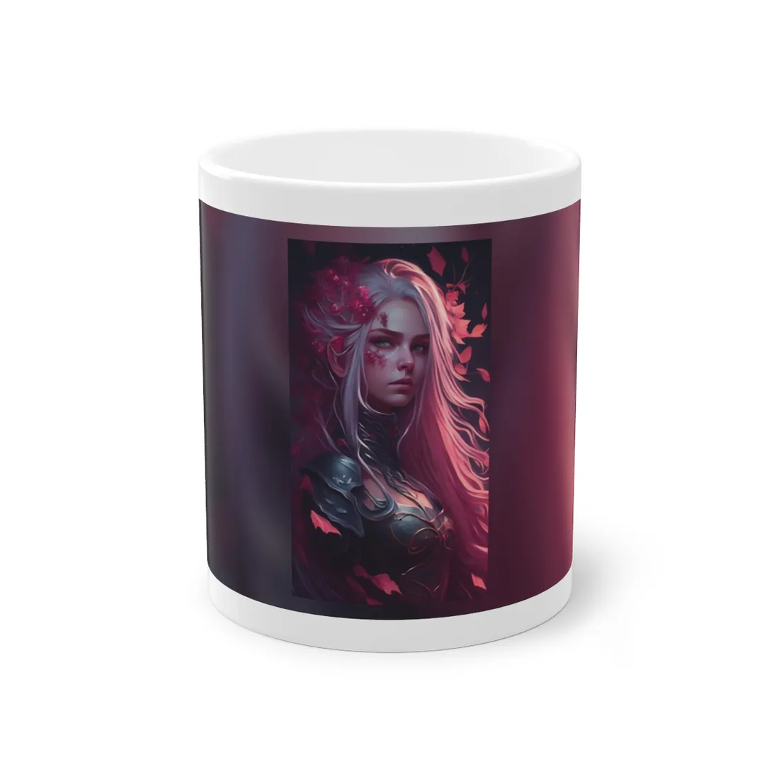 Astonishing Female Portrait with Pink Hair: Artistic Vision - Mug