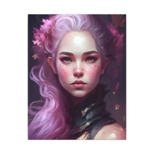 Pink Blossom Heroine Canvas Print