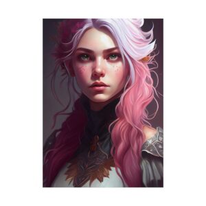 Fantasy Woman with Pink Hair Poster