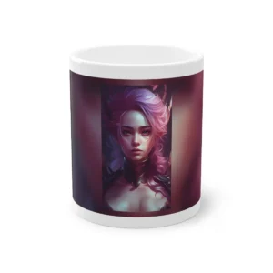 Woman with Pink Hair Portrait Mug