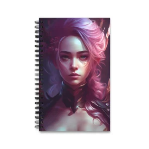 Woman with Pink Hair Portrait Spiral Notebook
