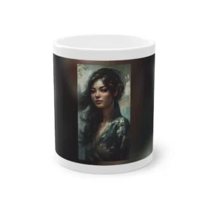 Woman in Floral Robe Mug