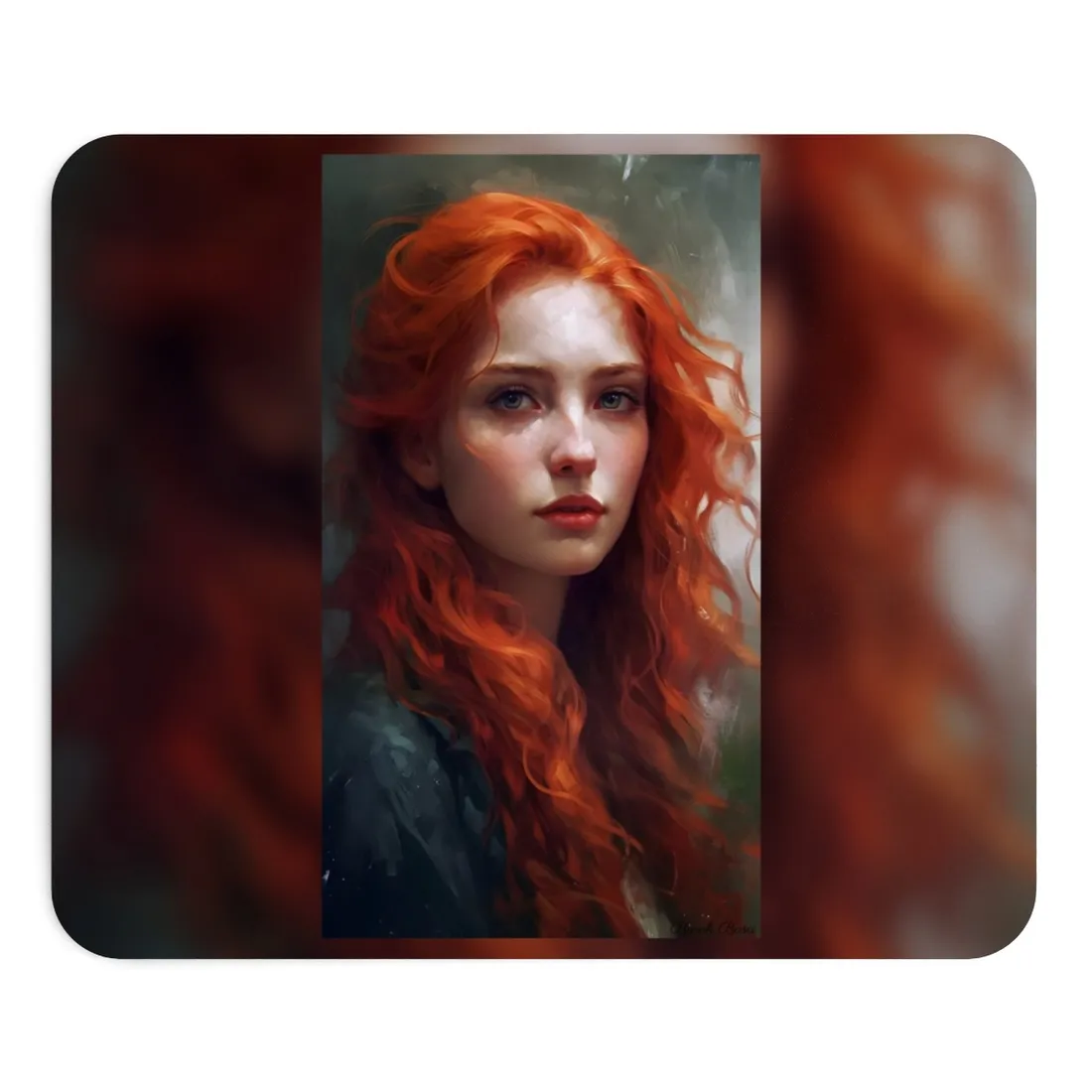 Astonishing Redhead Portrait: Female - Mouse Pad