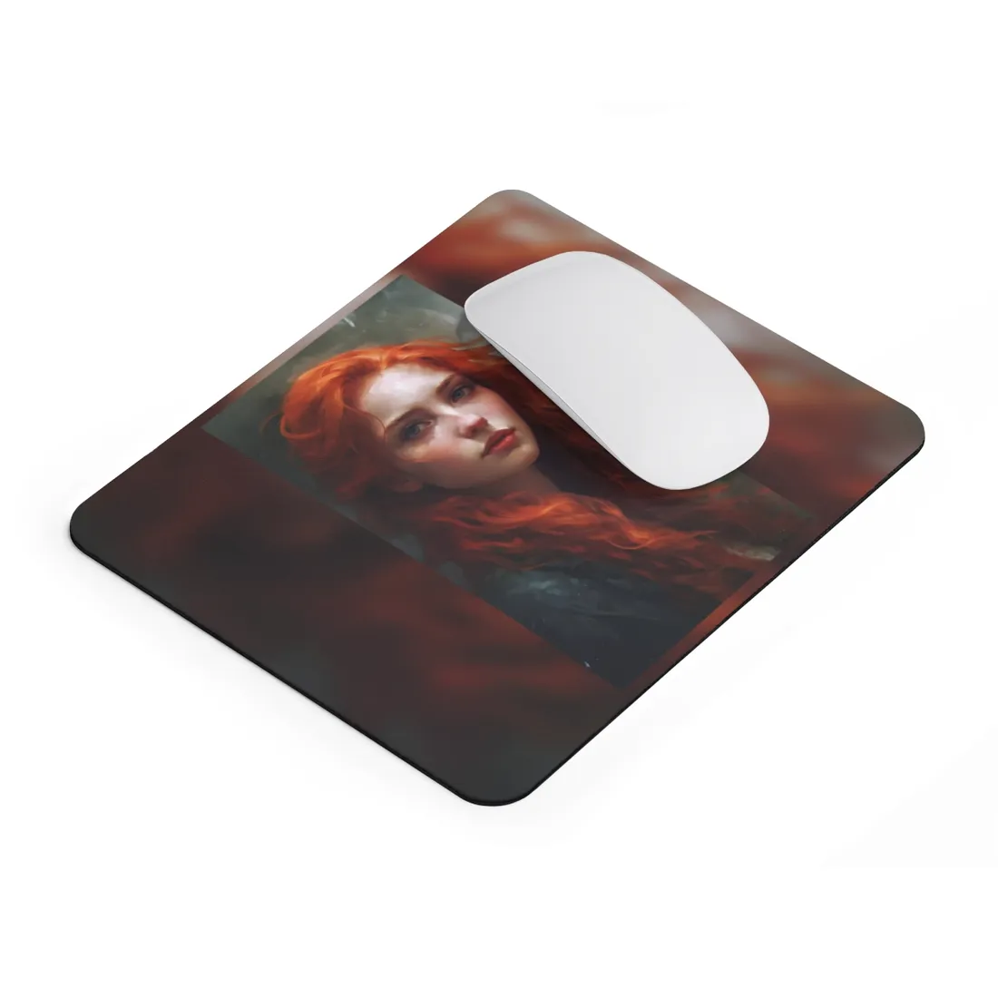 Astonishing Redhead Portrait: Female - Mouse Pad