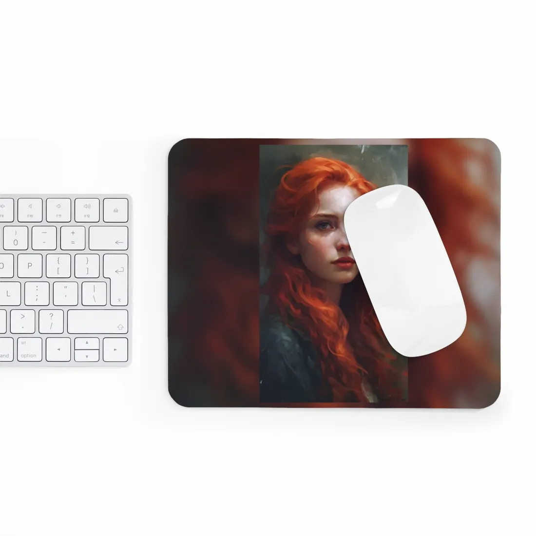 Astonishing Redhead Portrait: Female - Mouse Pad