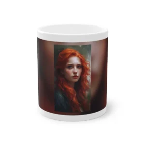 Woman with Wavy Ginger Hair Mug