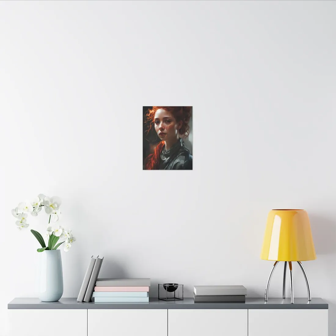 Astonishing Redhead Portrait: Neutral Expression Art - Canvas