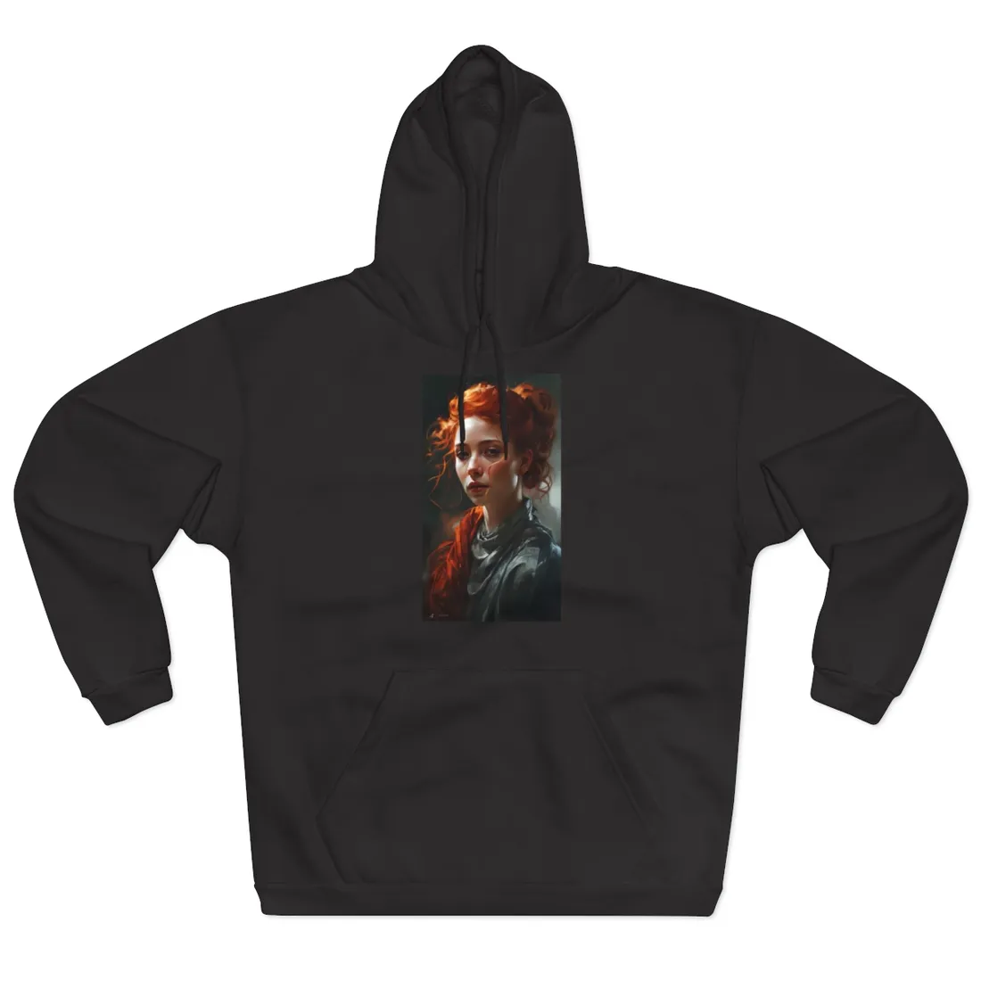 Astonishing Redhead Portrait: Neutral Expression Art - Hoodie