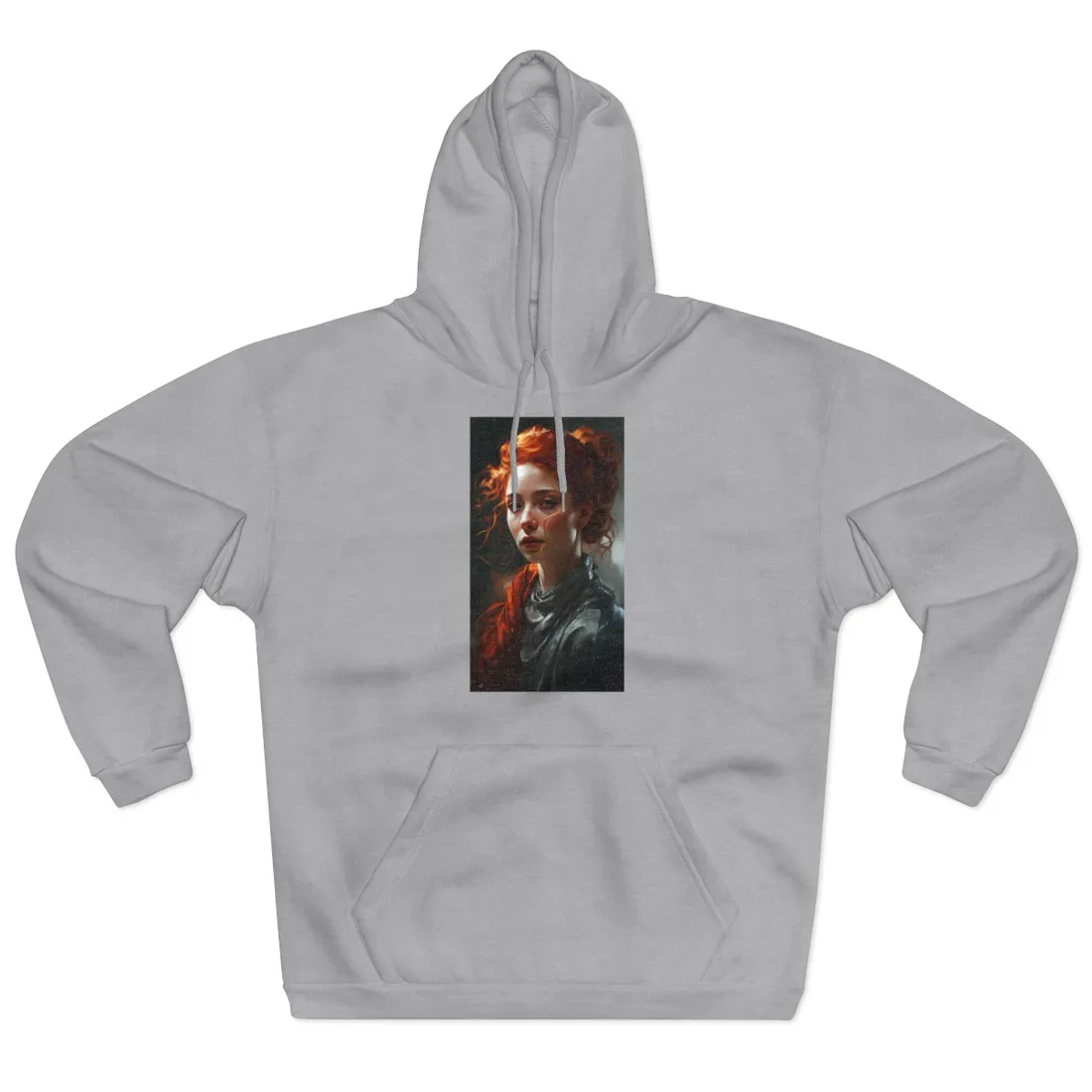 Astonishing Redhead Portrait: Neutral Expression Art - Hoodie