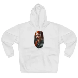Woman with Red Curly Hair Hoodie