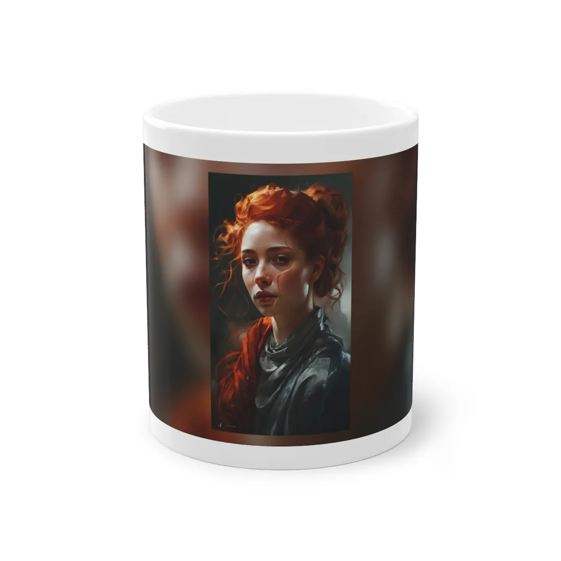 Astonishing Redhead Portrait: Neutral Expression Art - Mug