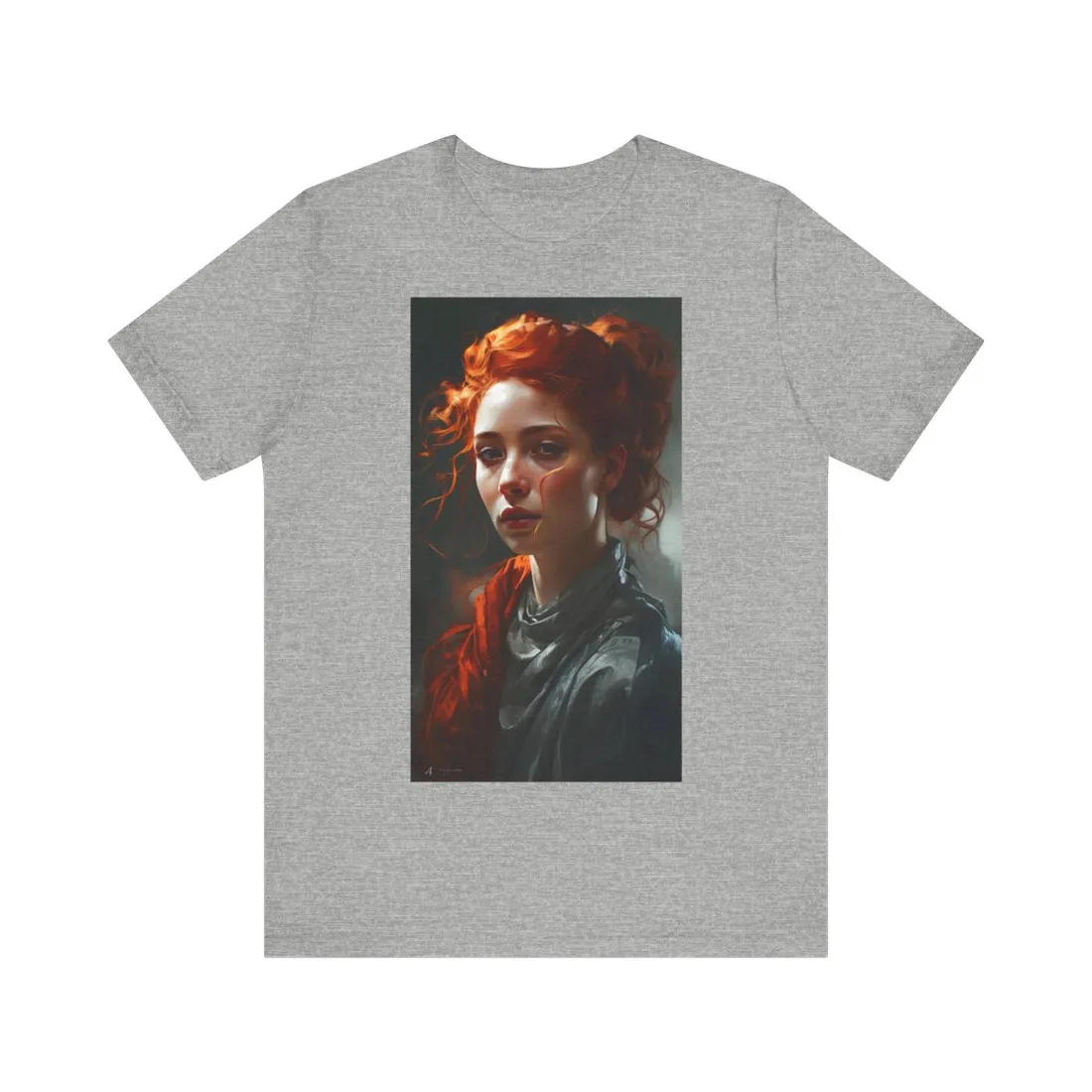 Astonishing Redhead Portrait: Neutral Expression Art - T-Shirt