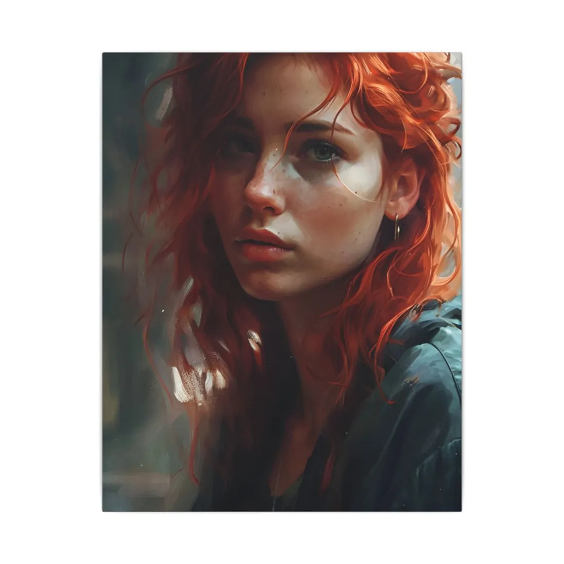Astonishing Redhead Portrait: Realistic - Canvas