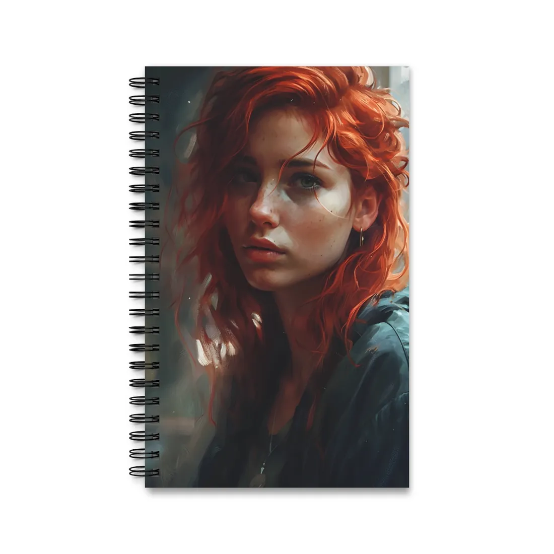 Astonishing Redhead Portrait: Realistic - Spiral Notebook