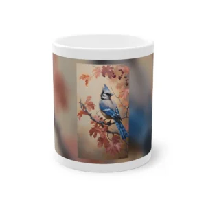 Blue Jay on Autumn Branch Mug