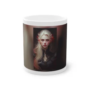 Pale Woman with Red Flowers Mug
