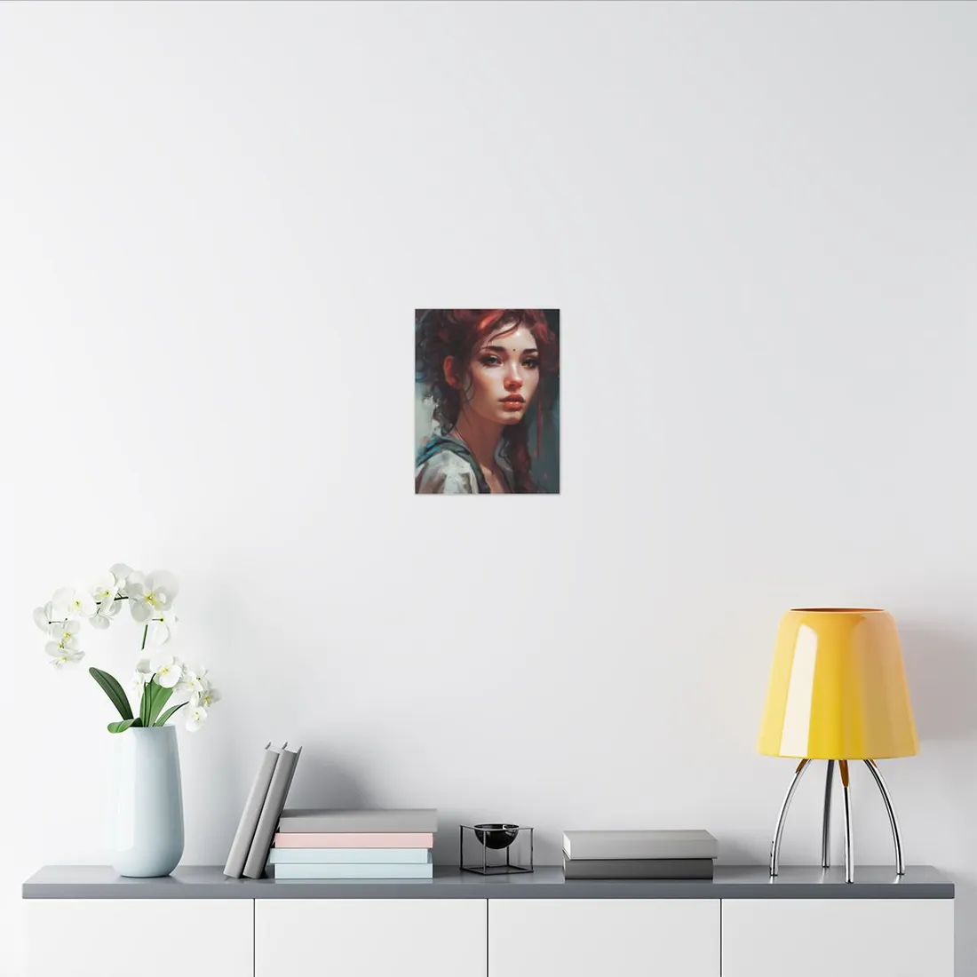 Beautiful Brunette Portrait: Makeup Art - Canvas