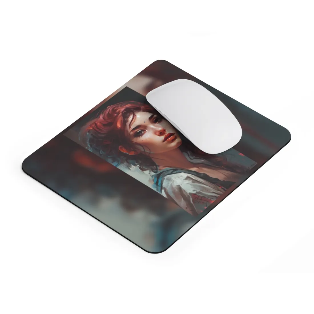 Beautiful Brunette Portrait: Makeup Art - Mouse Pad
