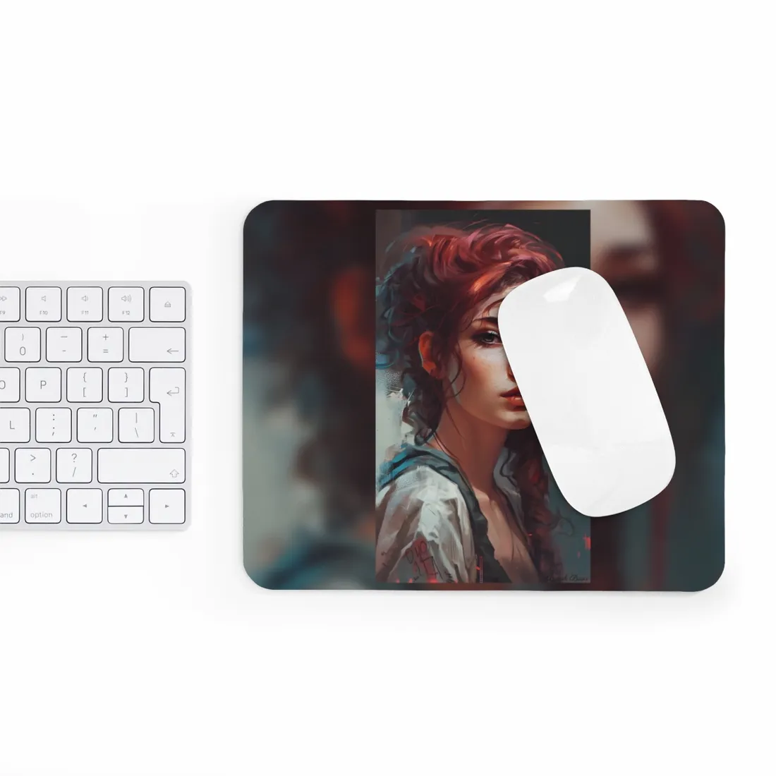 Beautiful Brunette Portrait: Makeup Art - Mouse Pad