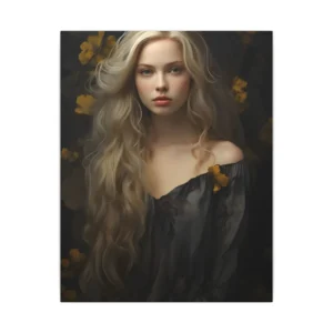 Woman with Blonde Hair Canvas Print