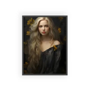 Woman with Blonde Hair Framed Poster