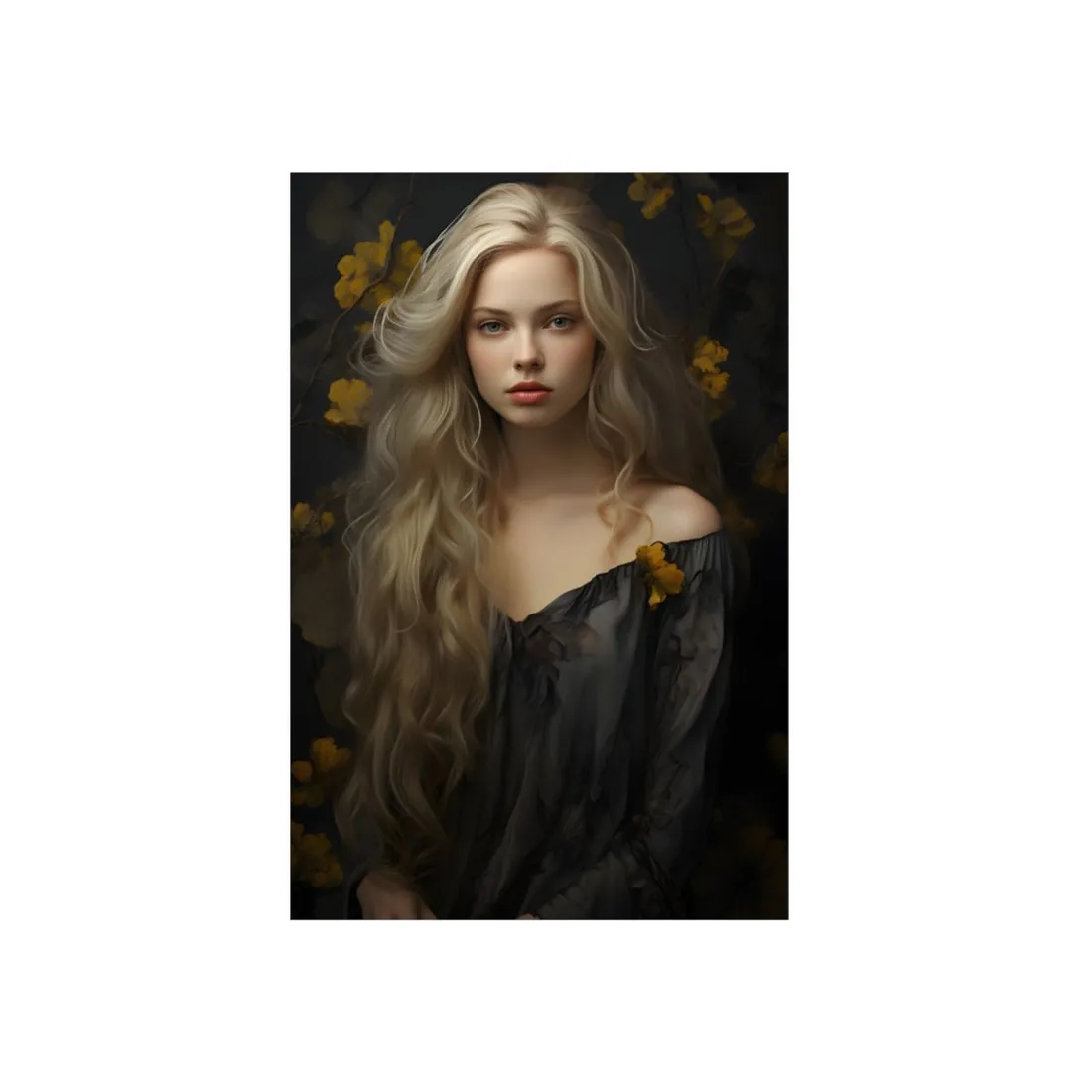 Beautiful Candid Photo of Modern Blonde Woman - Metal Poster