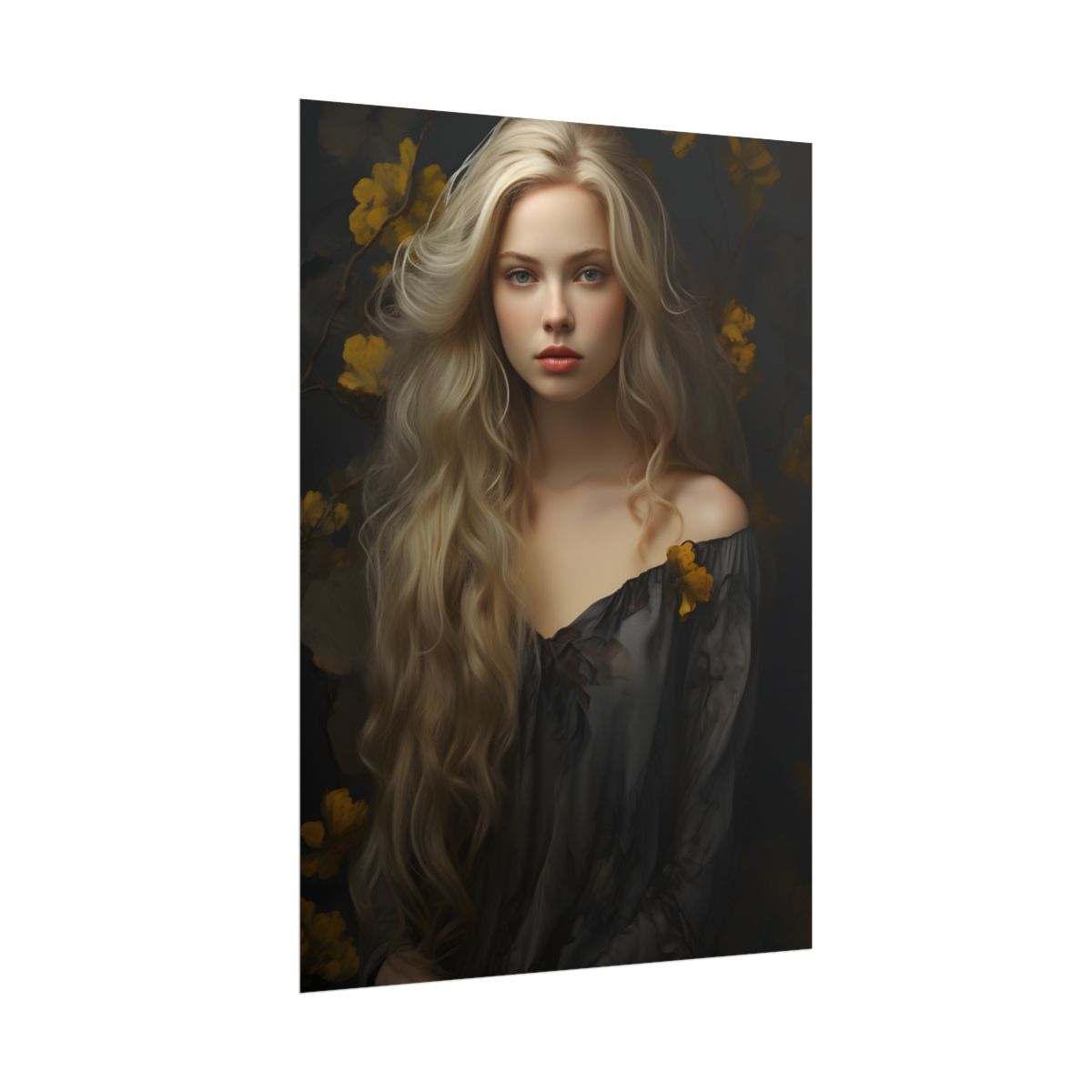 Beautiful Candid Photo of Modern Blonde Woman - Poster
