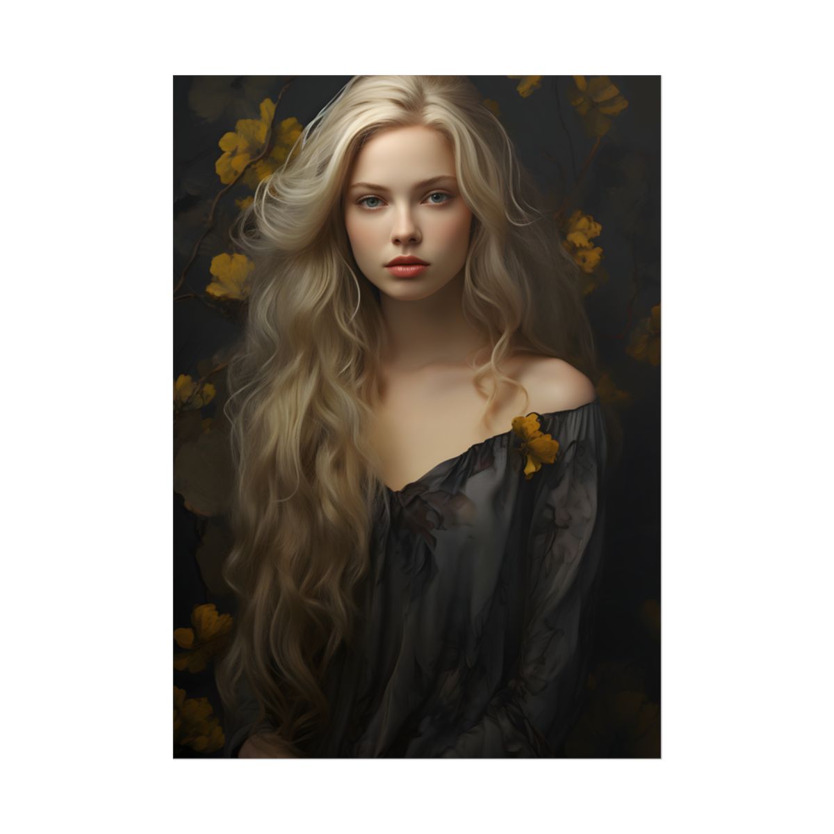Beautiful Candid Photo of Modern Blonde Woman - Poster
