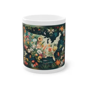 United States Map Flowers Mug