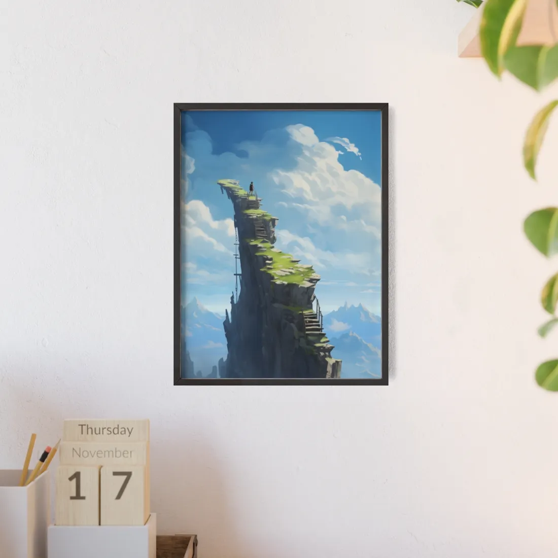 Beautiful Outdoor Moment: A Serene Person in Nature - Framed Poster
