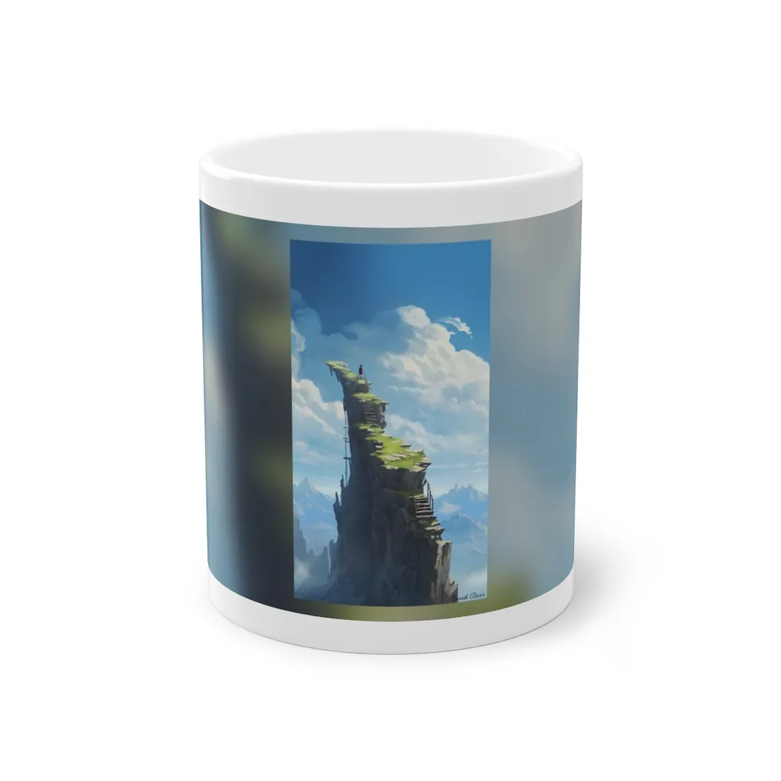 Beautiful Outdoor Moment: A Serene Person in Nature - Mug