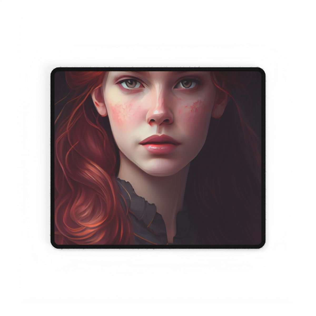 Beautiful Redhead Female Portrait: Classic Timeless Artwork - Desk Mat