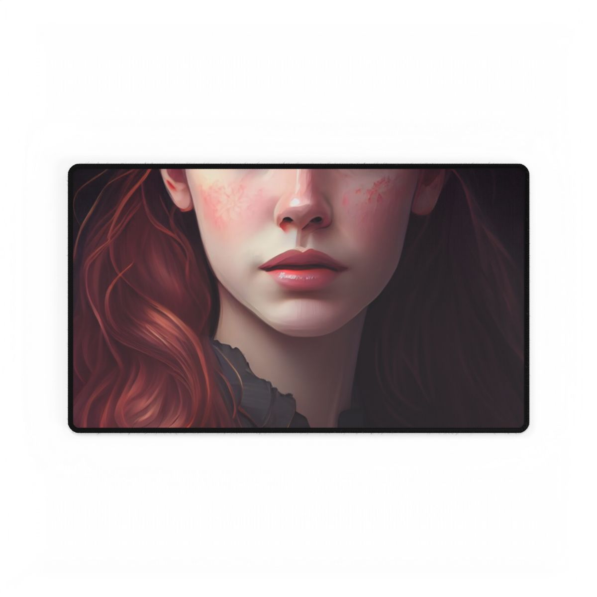 Beautiful Redhead Female Portrait: Classic Timeless Artwork - Desk Mat