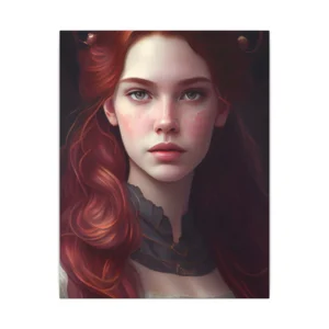 Freckled Redhead Woman Canvas Print