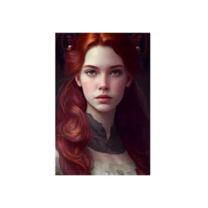 Freckled Redhead Woman Metal Poster