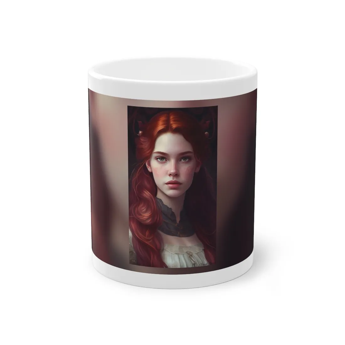 Beautiful Redhead Female Portrait: Classic Timeless - Mug