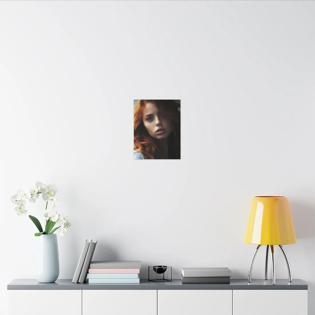Beautiful Redhead Woman: Realistic - Canvas