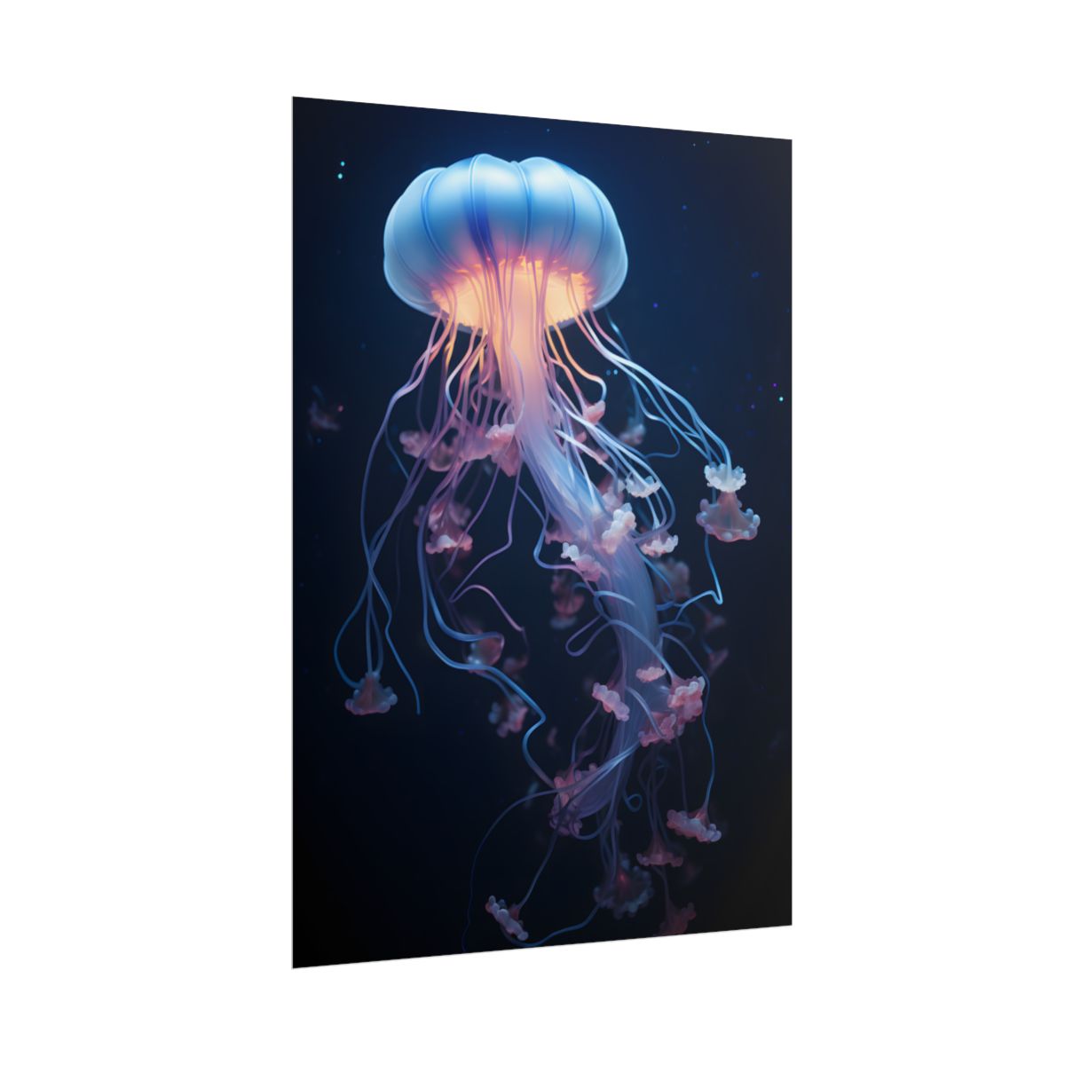 Bioluminescent Ocean Ballet: Glowing Sea Dance - Poster