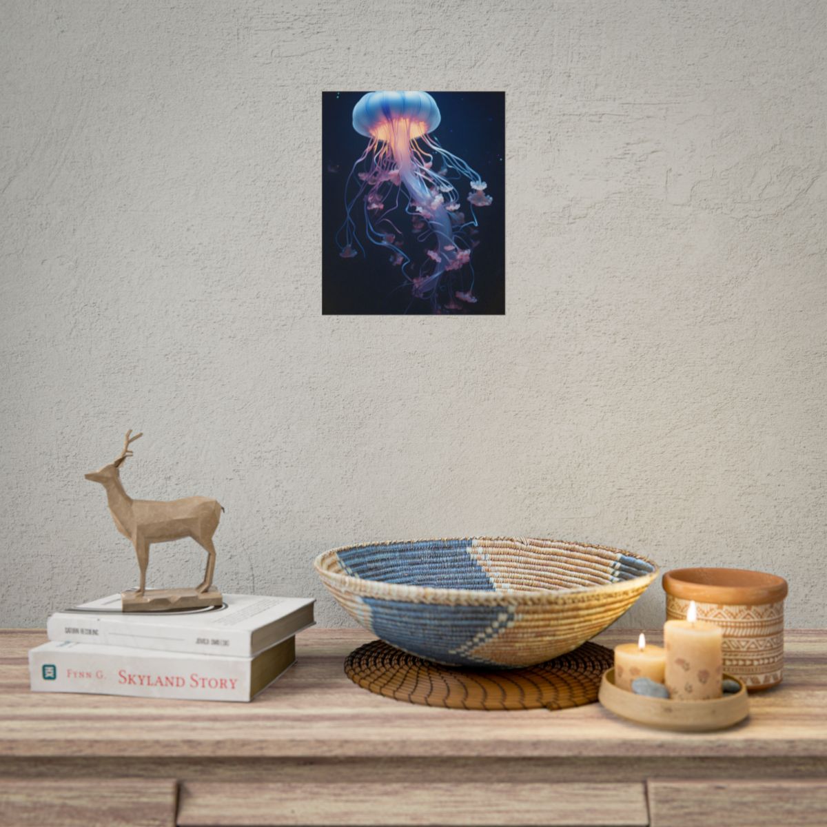 Bioluminescent Ocean Ballet: Glowing Sea Dance - Poster
