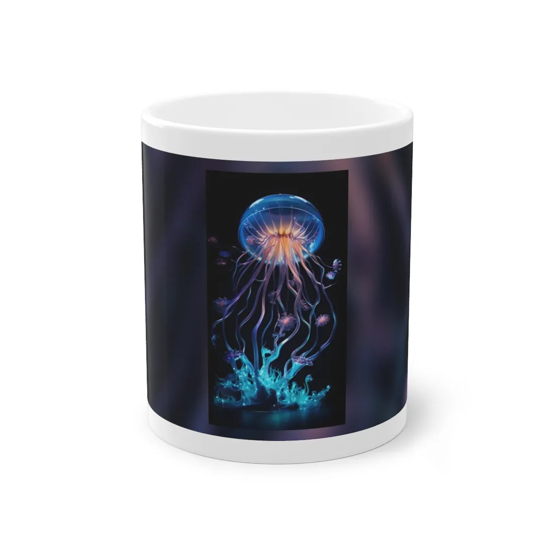 Bioluminescent Oceanic Ballet: A Mesmerizing Performance - Mug