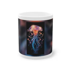 Orange Jellyfish with Tentacles Mug