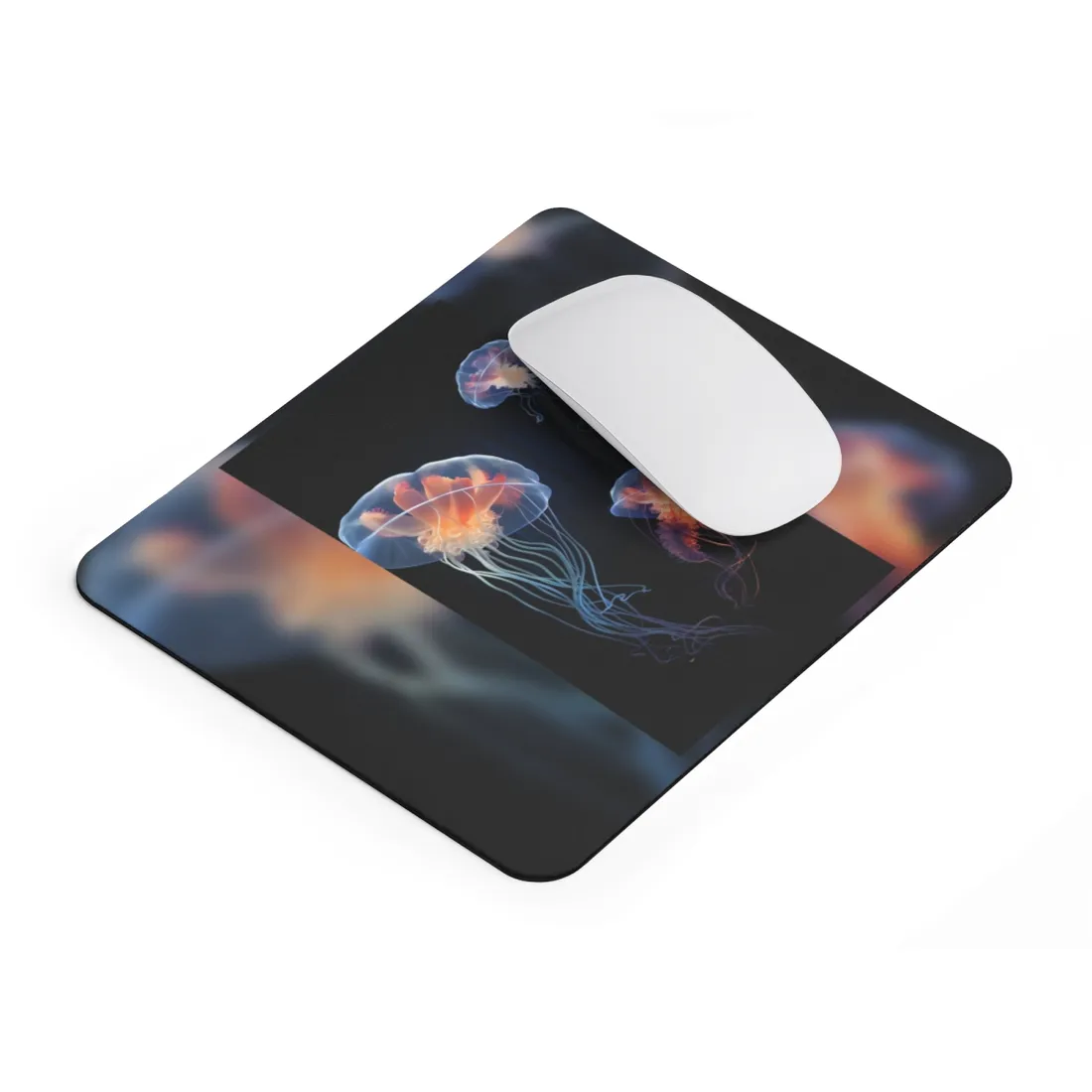 Bioluminescent Oceanic Ballet: Underwater Art - Mouse Pad